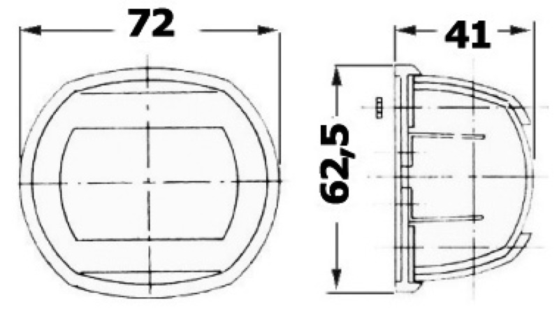 Feu de navigation Compact 12V Inox Osculati | Feux de navigation pour bateau de moins de 12m